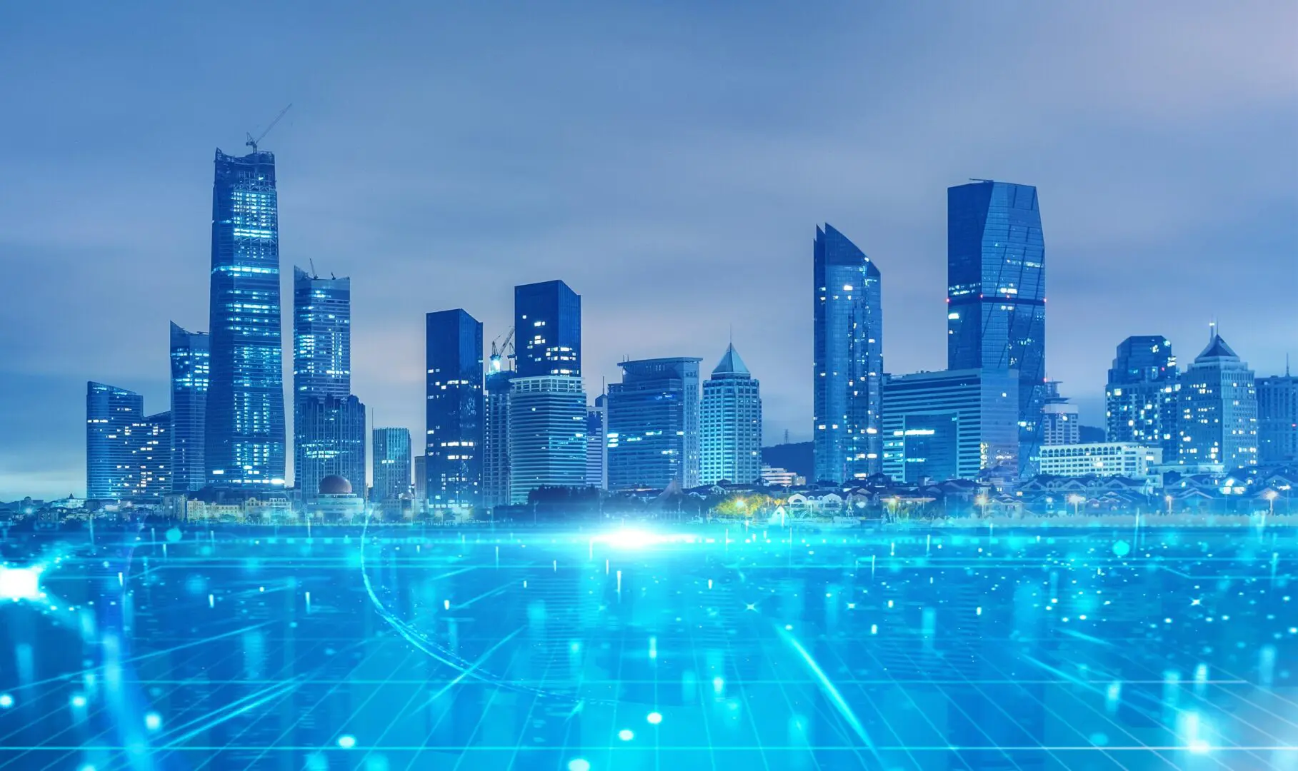 panoramicurbanarchitecturecityscapewithspaceandneonlighteffects